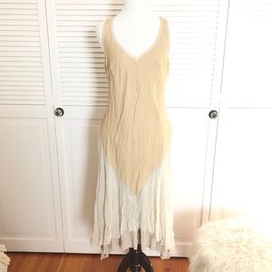 illia Linen/Leather Dress, Size 4